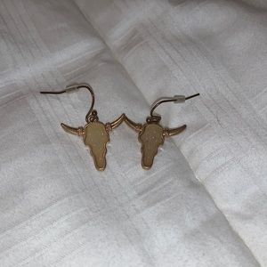 Boutique - Off White Drusy Stone - Earrings